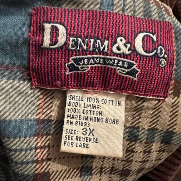 Denim&Co Blue and Brown Jean Jacket with Relaxed Fit - Picture 11 of 15